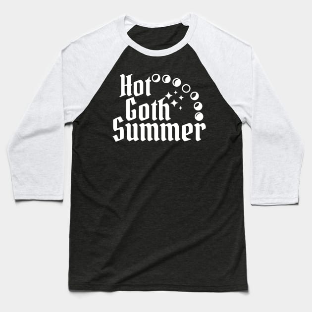 Hot Goth Summer Baseball T-Shirt by AnKa Art